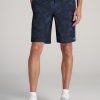 Men American Tall Shorts | A.T. Performance Woven Stretch Shorts For Tall Men In Navy Burst