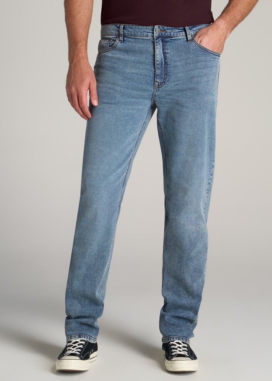 Men American Tall Jeans | J1 Straight Leg Jeans For Tall Men In Vintage Faded Blue