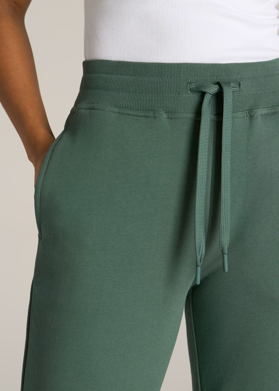 Women American Tall Athletic Pants | Wearever Fleece Open-Bottom Sweatpants For Tall Women In Fresh Sage