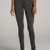 Women American Tall Jeans + Denim | Georgia High Rise Skinny Tall Women'S Jeans In True Grit Grey