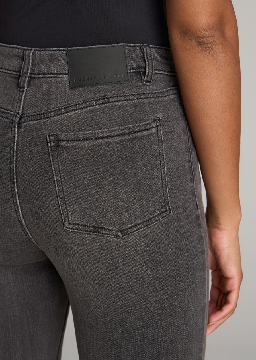 Women American Tall Jeans + Denim | Georgia High Rise Skinny Tall Women'S Jeans In True Grit Grey