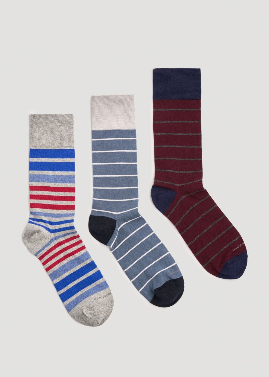 Men American Tall Socks | Men'S Xl Dress Socks (Size 14-17) | 3-Pack C