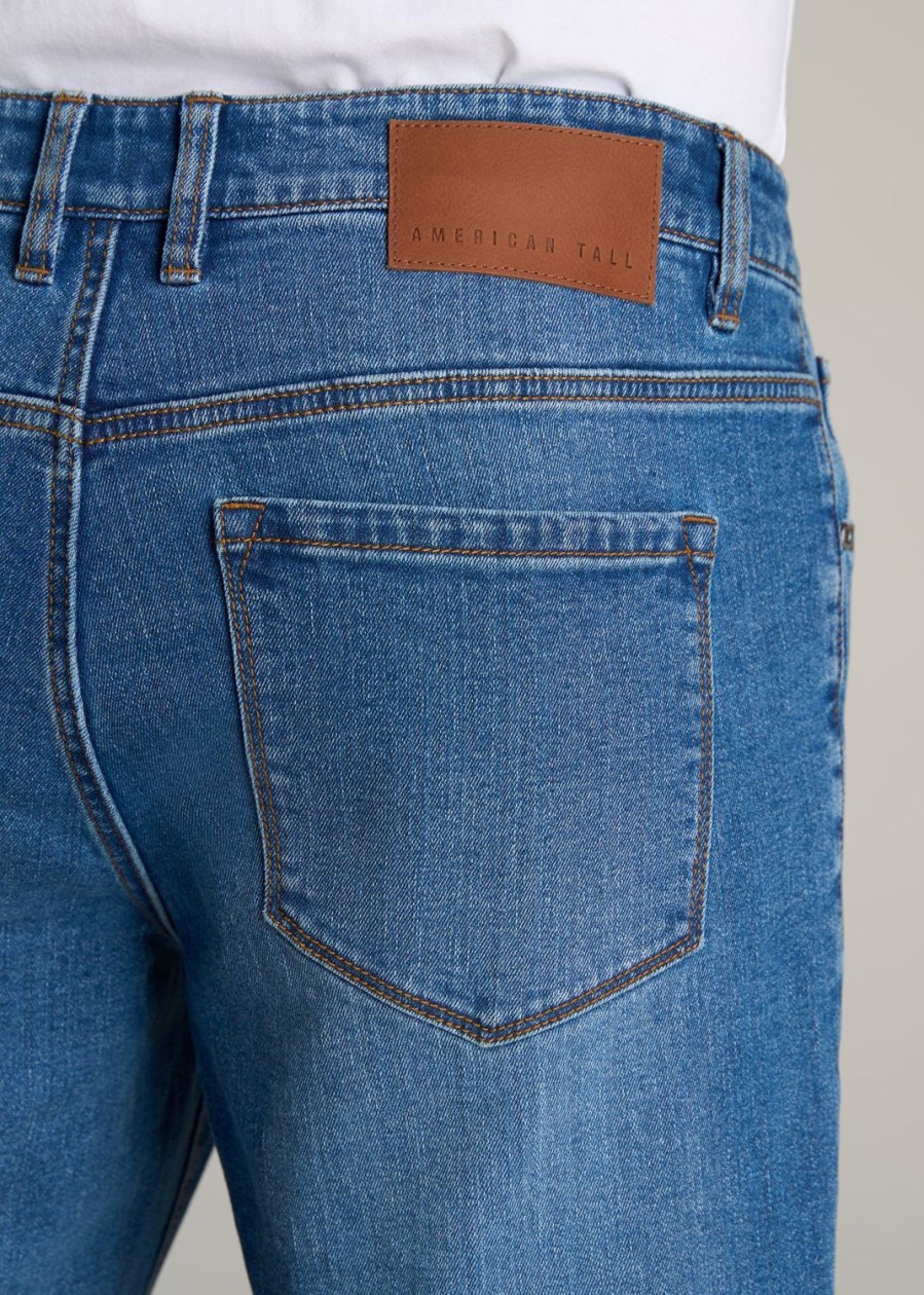 Men American Tall Jeans | Carman Tapered Jeans For Tall Men In Classic Mid Blue