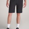 Men American Tall Shorts | A.T.Performance Woven Stretch Shorts For Tall Men In Black