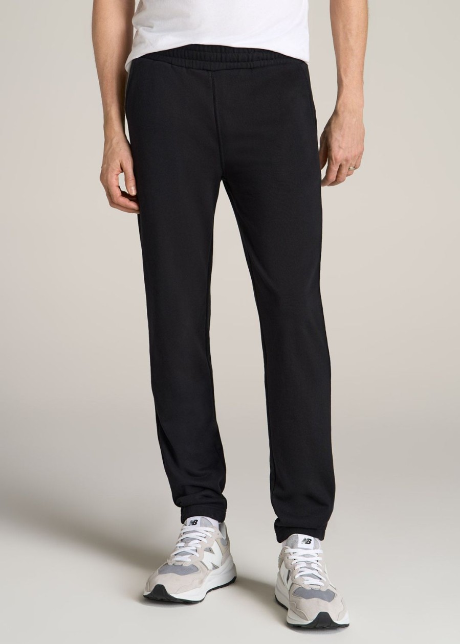 Men American Tall Athletic Pants | Wearever French Terry Sweatpants For Tall Men In Black