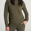 Women American Tall Hoodies + Sweatshirts | Wearever French Terry Women'S Tall Crewneck Sweatshirt In Fern Green