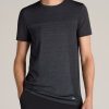 Men American Tall Tees + Tanks | A.T. Performance Modern-Fit Engineered Athletic Tall Tee In Charcoal Mix