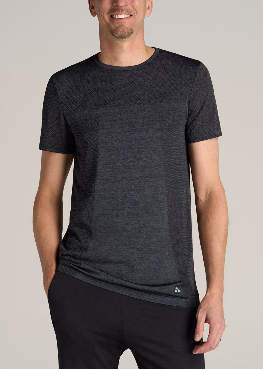 Men American Tall Tees + Tanks | A.T. Performance Modern-Fit Engineered Athletic Tall Tee In Charcoal Mix