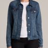 Women American Tall Jackets + Outerwear | Tall Women'S Denim Jacket In Vintage Medium Blue