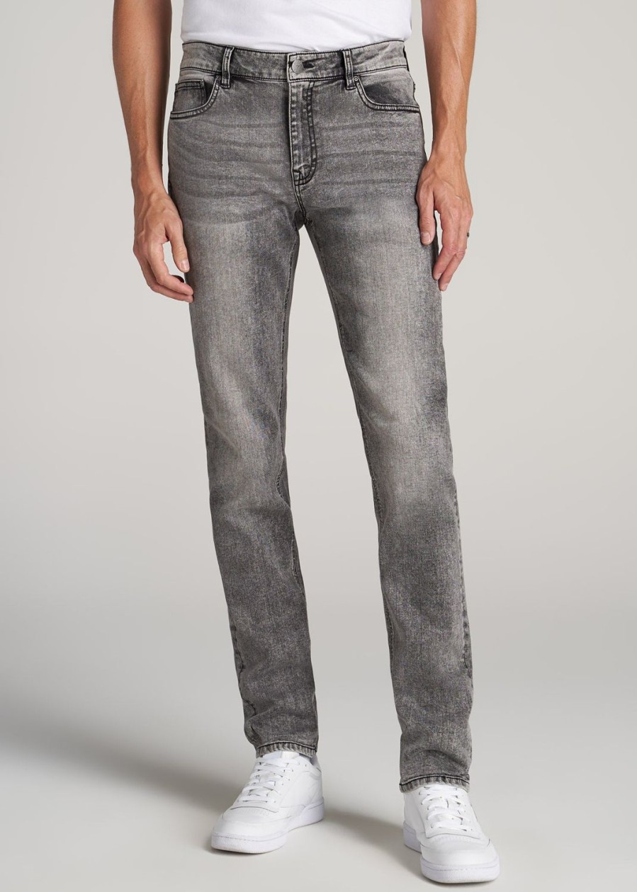 Men American Tall Jeans | Dylan Slim-Fit Jeans For Tall Men In Washed Faded Black