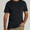 Men American Tall Tees + Tanks | Regular-Fit Slub Tee In Tall Men'S Shirts Black