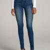 Women American Tall Jeans + Denim | Georgia High Rise Skinny Tall Women'S Jean In Classic Blue