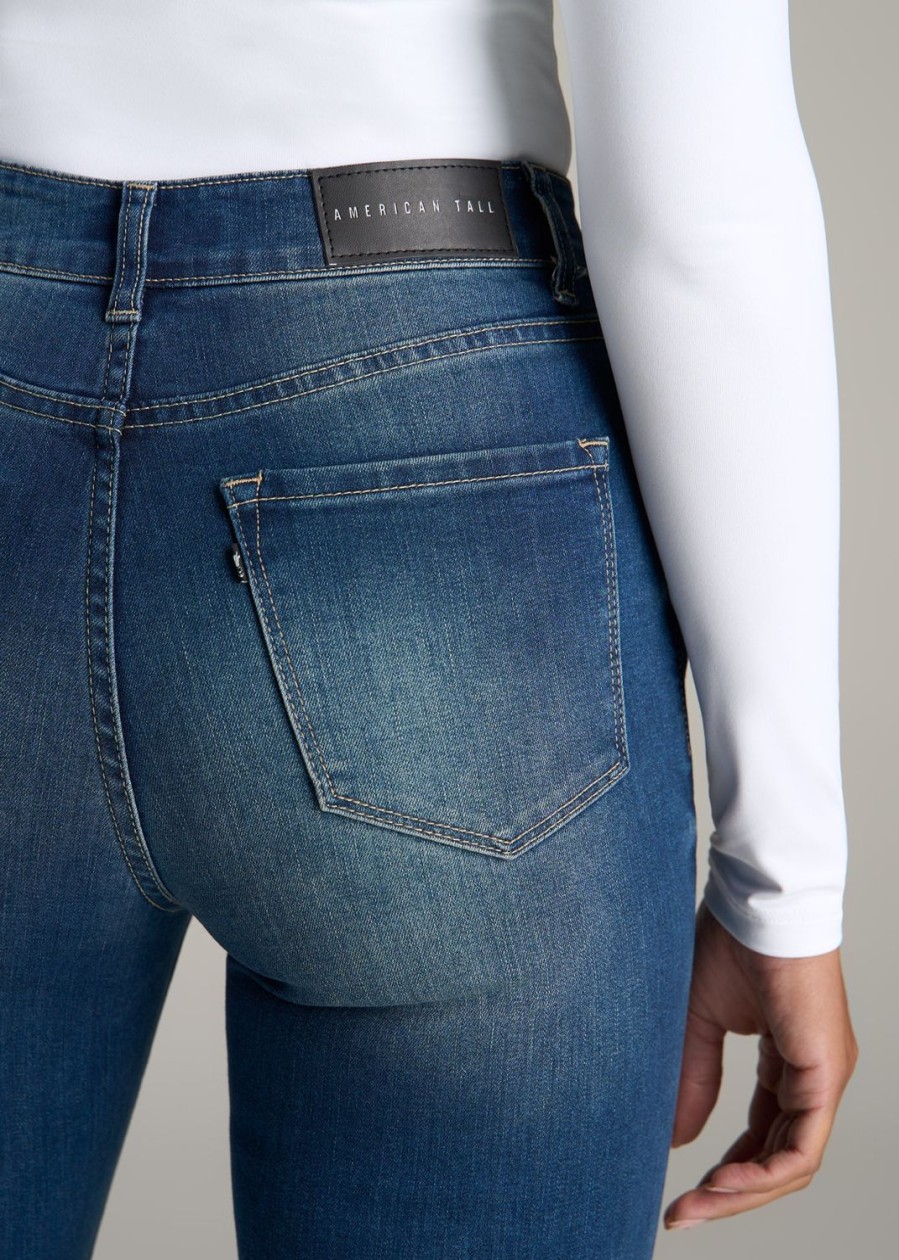 Women American Tall Jeans + Denim | Georgia High Rise Skinny Tall Women'S Jean In Classic Blue