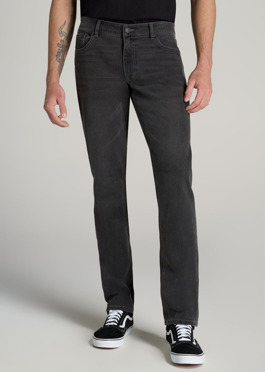 Men American Tall Jeans | Lj&S Tapered Jeans For Tall Men In Industrial Grey