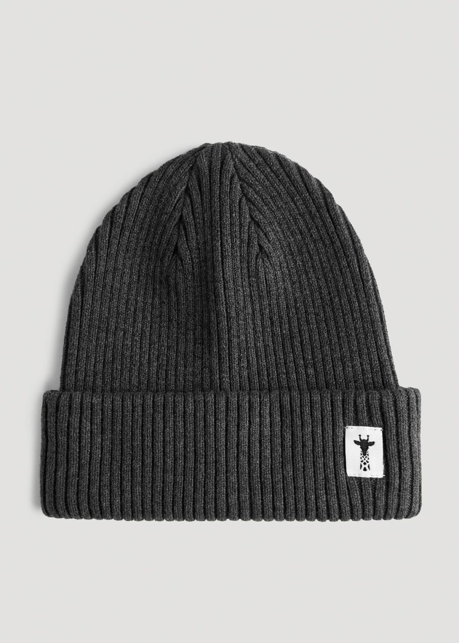 Men American Tall Other Accessories | Cotton Beanie In Dark Grey