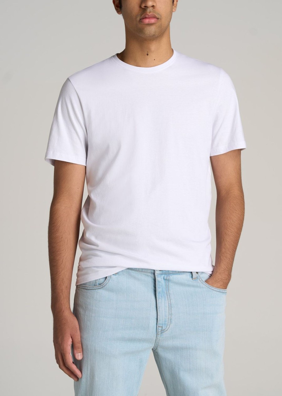 Men American Tall Tees + Tanks | The Everyday Regular-Fit Crewneck Tall Men'S T-Shirt In White