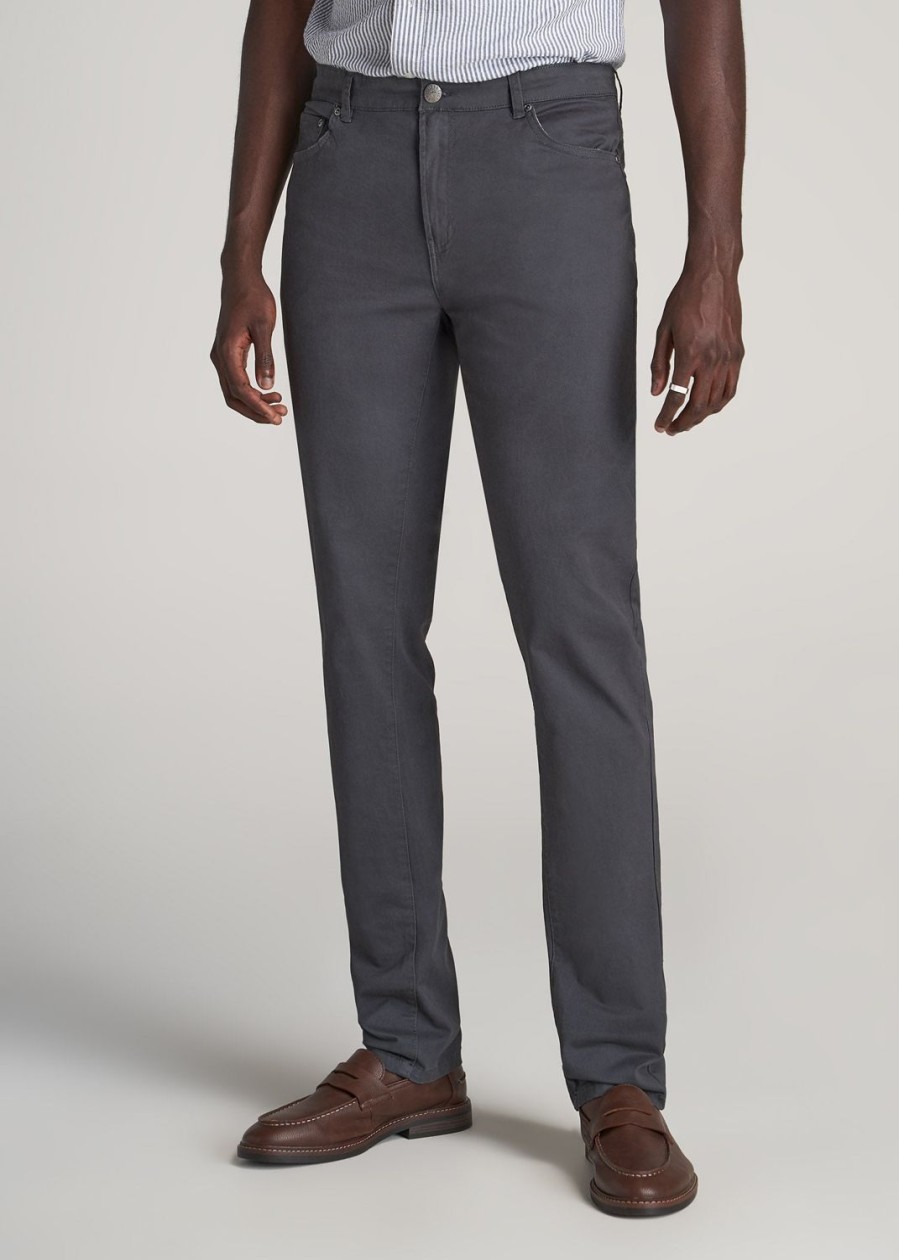 Men American Tall Pants + Chinos | Dylan Slim Fit Five-Pocket Pants In Pants For Tall Men Iron Grey