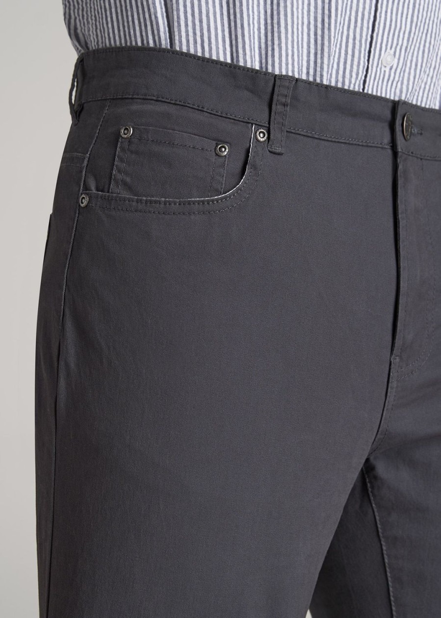 Men American Tall Pants + Chinos | Dylan Slim Fit Five-Pocket Pants In Pants For Tall Men Iron Grey