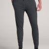 Men American Tall Athletic Pants | Slim-Fit Lightweight French Terry Joggers For Tall Men In Iron Grey