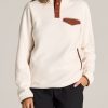 Women American Tall Sweaters | Polar Fleece 3-Snap Pullover Sweater For Tall Women In Natural