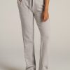 Women American Tall Athletic Pants | Wearever Fleece Open-Bottom Sweatpants For Tall Women In Grey Mix