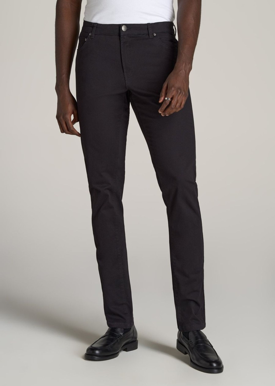 Men American Tall Pants + Chinos | Dylan Slim Fit Five-Pocket Pants In Pants For Tall Men Black