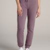 Women American Tall Athletic Pants | Wearever Fleece Slim-Fit High-Waisted Women'S Garment Dye Sweatpants In Smoked Mauve