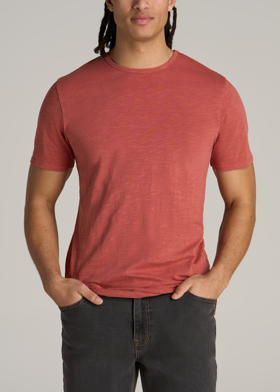 Men American Tall Tees + Tanks | Slub Tee In Tall Men'S Shirts Persimmon