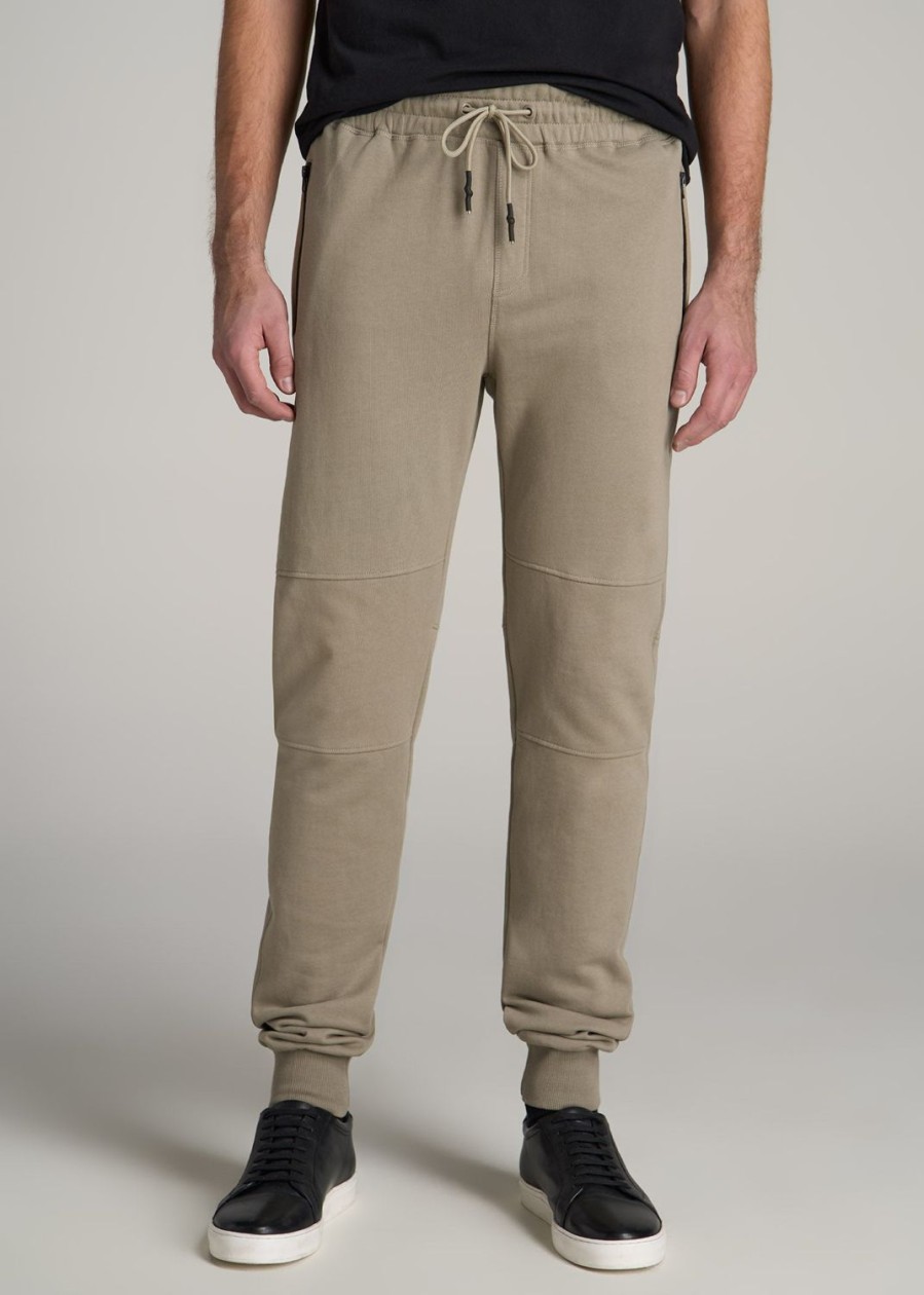 Men American Tall Athletic Pants | Wearever French Terry Men'S Tall Joggers In Khaki