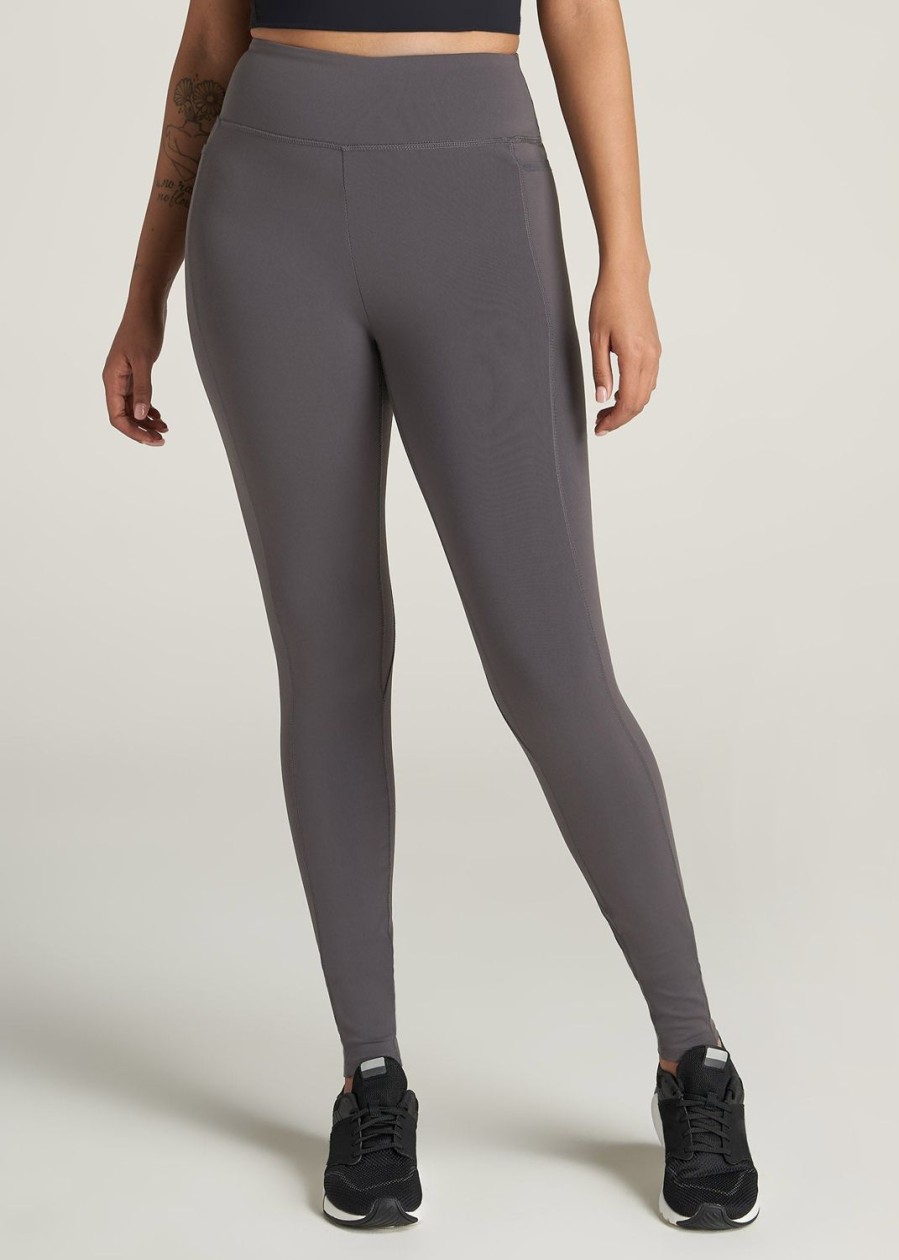 Women American Tall Athletic Pants | Bella Outer-Pocket Tall Women'S Legging In Charcoal