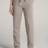 Women American Tall Pants + Trousers | Patch Pocket Twill Pants For Tall Women In Taupe Grey