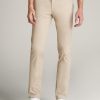 Men American Tall Pants + Chinos | Tapered Fit Traveler Chino Pants For Tall Men In Light Khaki