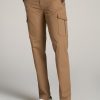 Men American Tall Pants + Chinos | Stretch Twill Slim-Fit Cargo Pants For Tall Men In Russet Brown