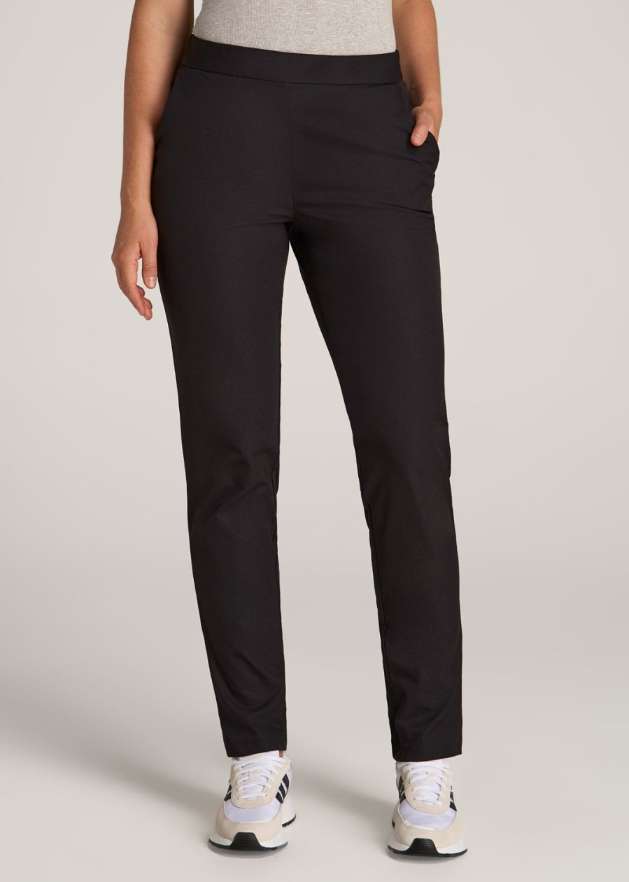 Women American Tall Pants + Trousers | Pull-On Traveler Pants 2.0 For Tall Women In Black