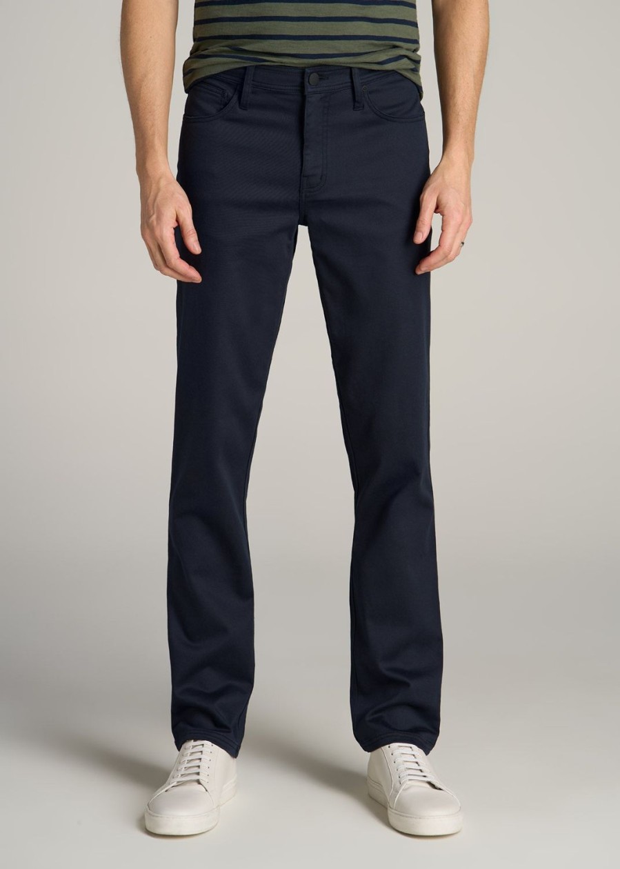 Men American Tall Pants + Chinos | Everyday Comfort 5-Pocket Tapered-Fit Pant For Tall Men In True Navy