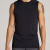 Men American Tall Tees + Tanks | A.T. Performance Modern-Fit Jersey Tank For Tall Men In Black