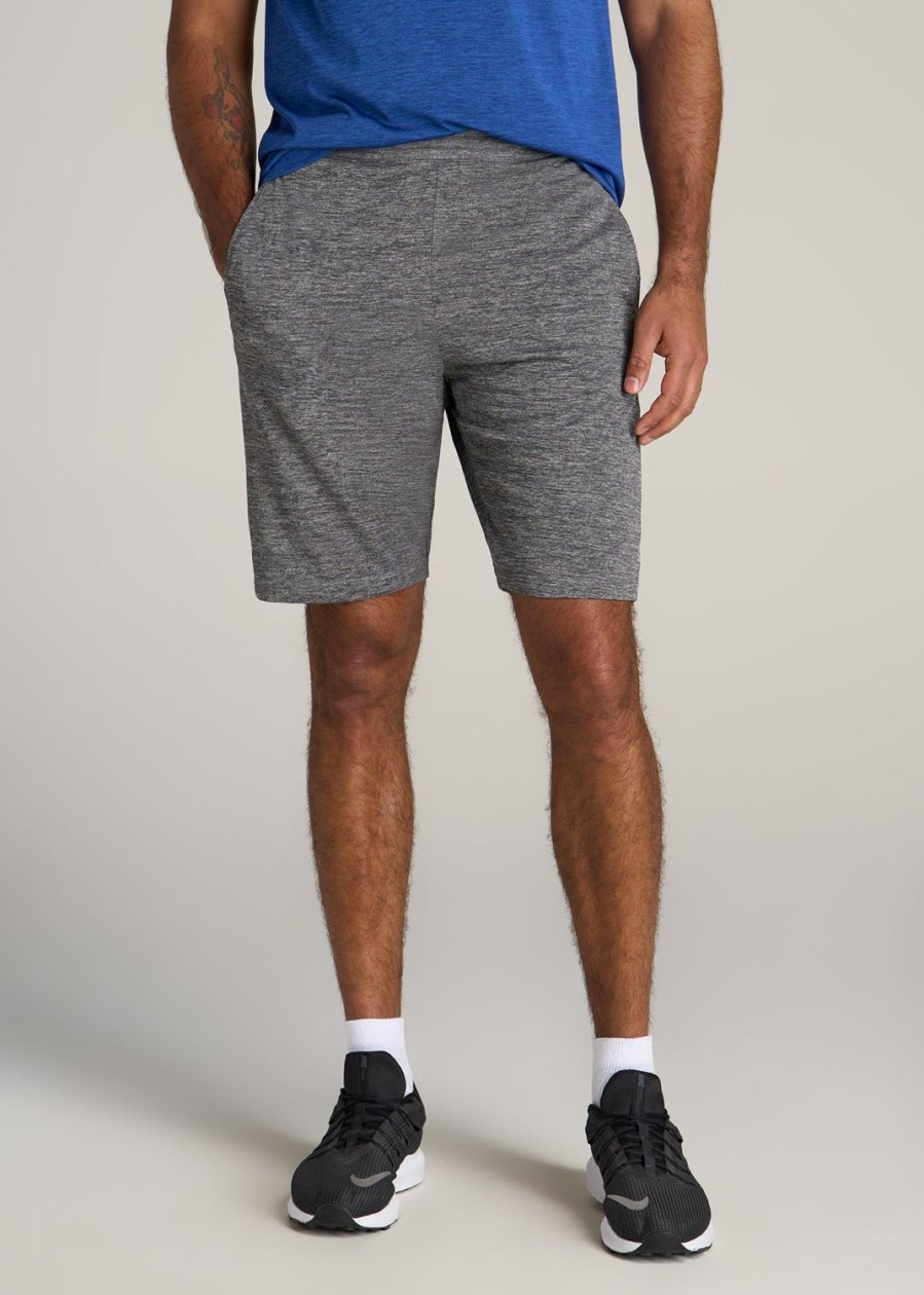 Men American Tall Shorts | A.T. Performance Engineered Athletic Shorts For Tall Men In Grey Mix