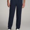 Men American Tall Athletic Pants | Athletic Stripe Pants For Tall Men In Navy