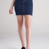 Women American Tall Shorts + Skirts | Classic Women'S Tall Denim Skirt In Washed Indigo Blue