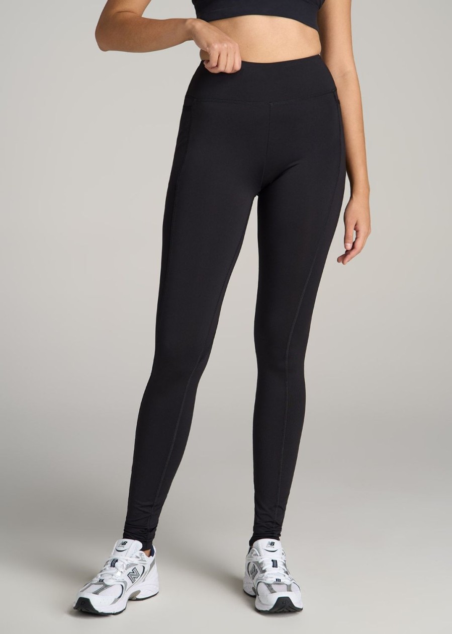 Women American Tall Athletic Pants | Bella Outer-Pocket Tall Women'S Legging In Black