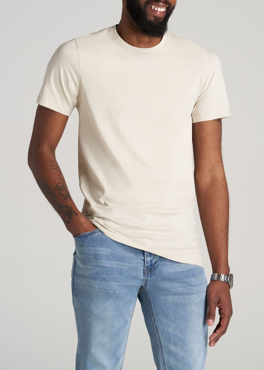 Men American Tall Tees + Tanks | The Everyday Regular-Fit Crewneck Tall Men'S T-Shirt In Oatmeal