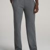 Men American Tall Athletic Pants | Wearever Fleece Open-Bottom Sweatpants For Tall Men In Charcoal Mix