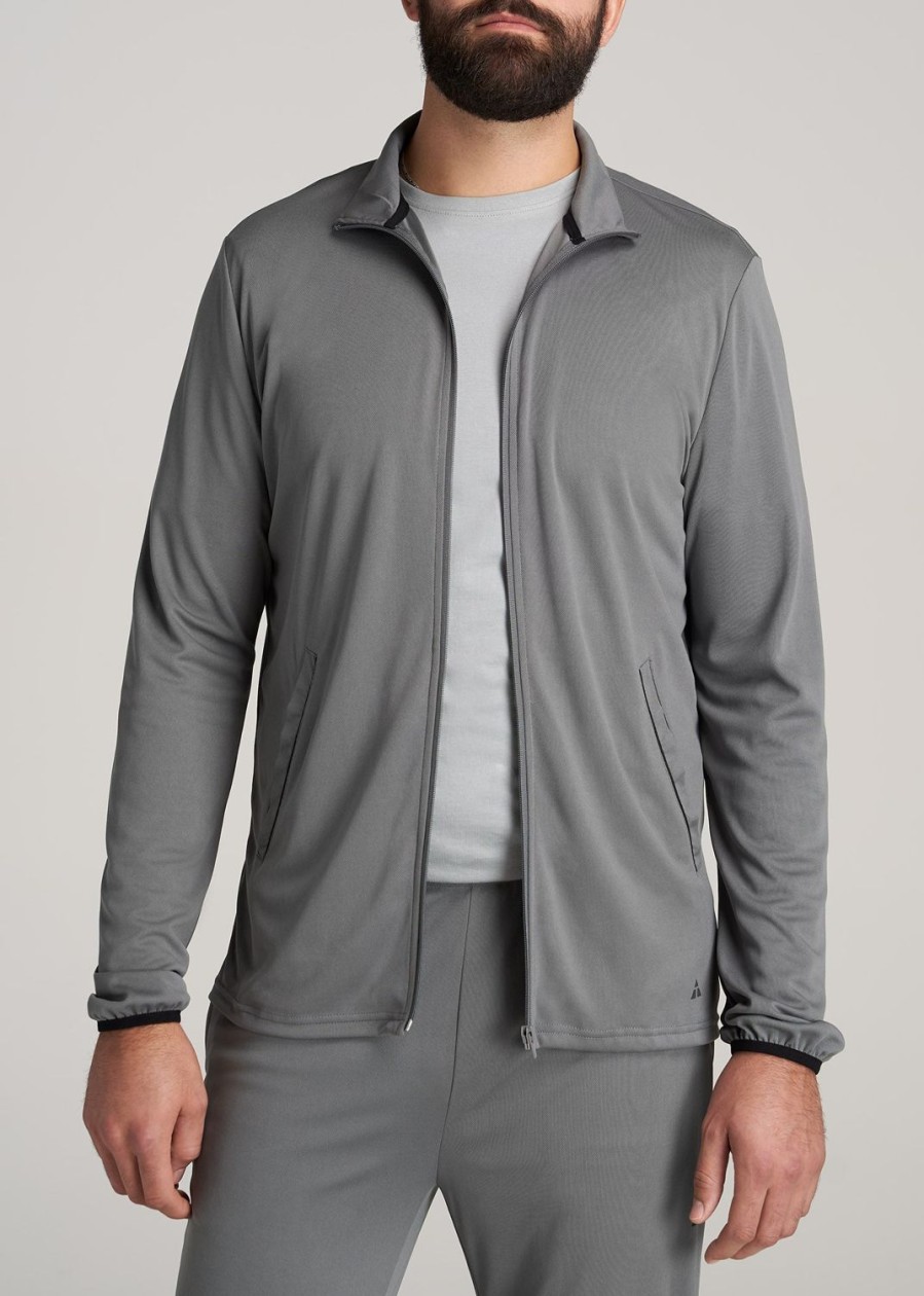 Men American Tall Jackets + Coats | A.T. Performance Light Weight Jacket In Tall Men'S Jacket Charcoal