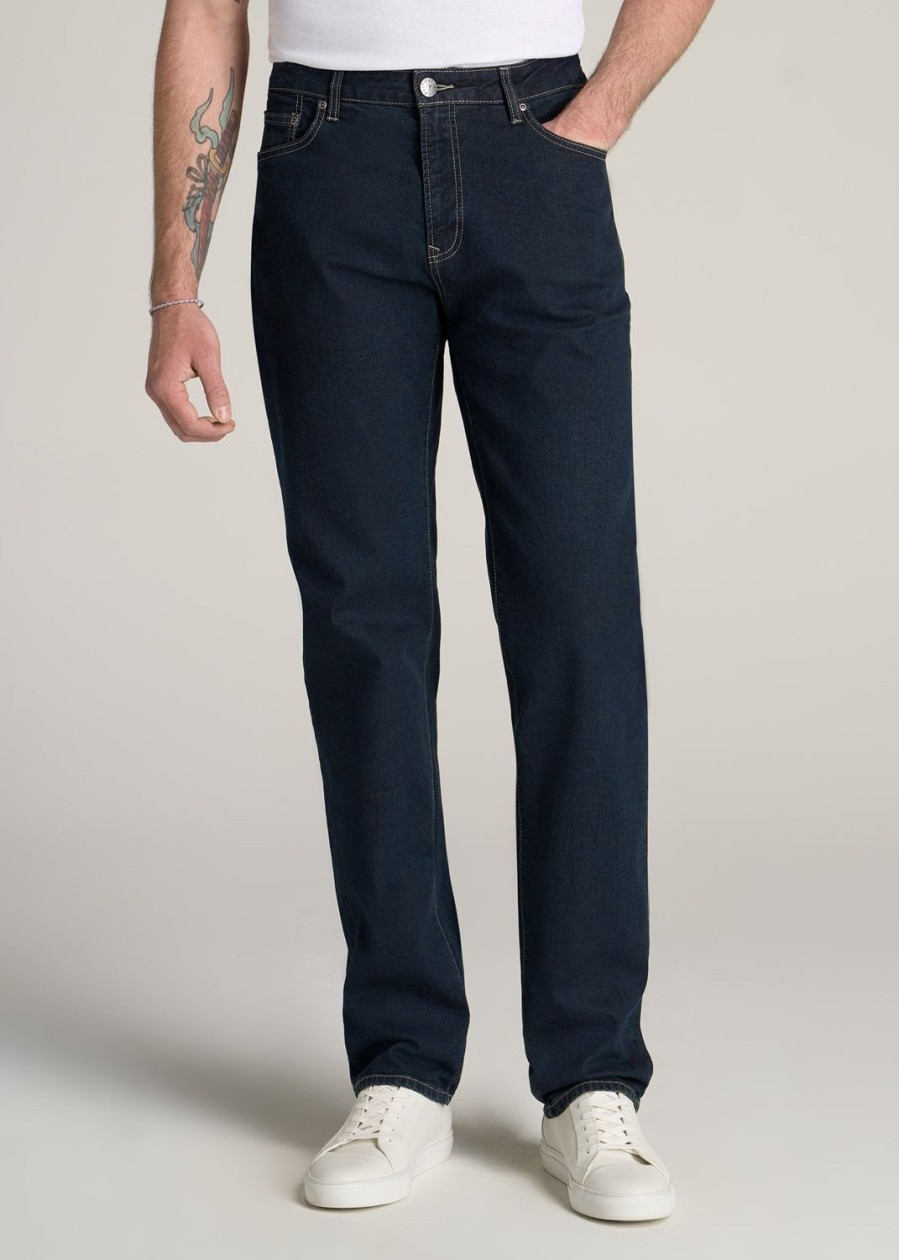 Men American Tall Jeans | Mason Semi-Relaxed Jeans For Tall Men In Dark Rinse