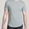 Men American Tall Tees + Tanks | Everyday Scoop Bottom Regular Fit T-Shirt For Tall Men In Quarry Grey