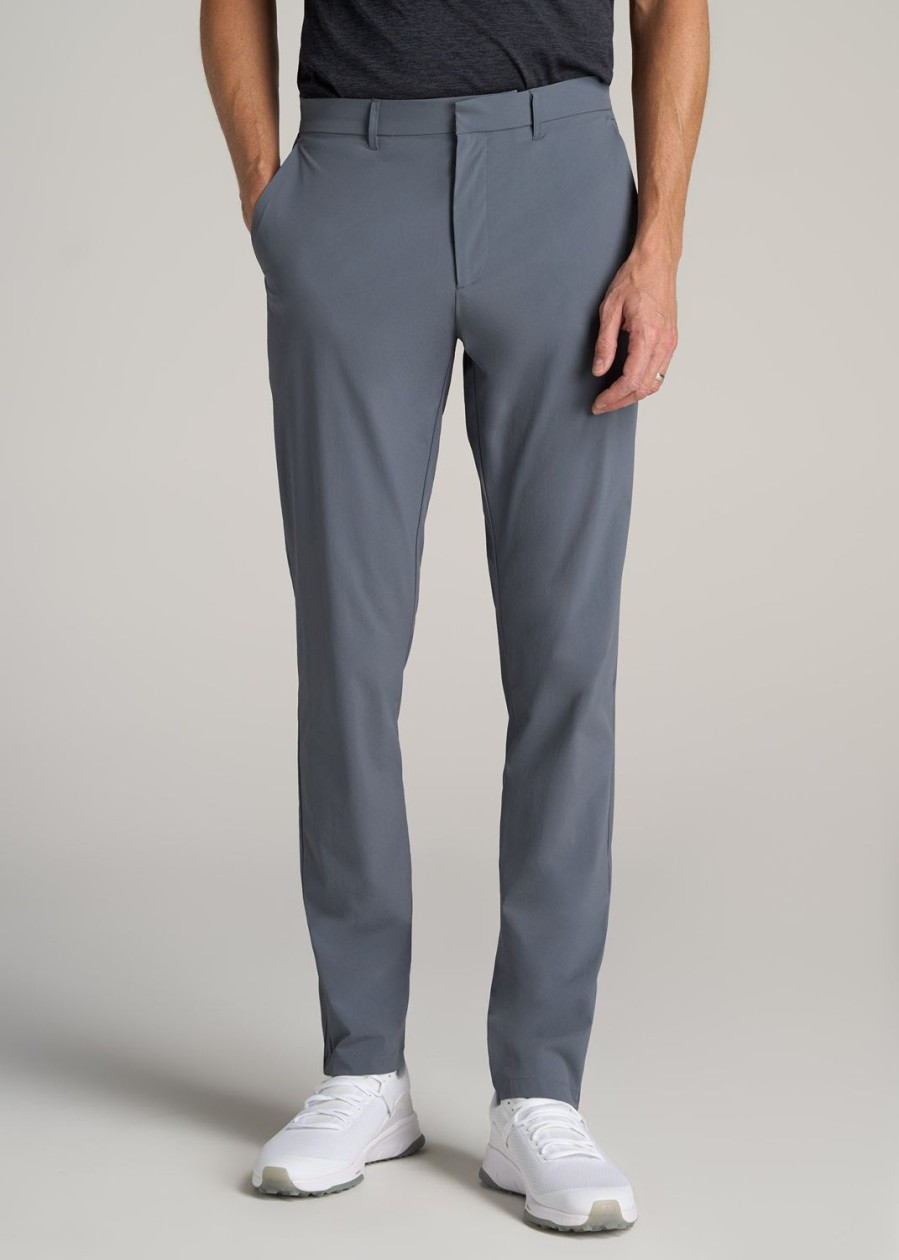 Men American Tall Pants + Chinos | Performance Tapered-Fit Chino Pants For Tall Men In Smoky Blue