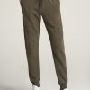 Men American Tall Athletic Pants | Wearever Fleece Joggers For Tall Men In Camo Green