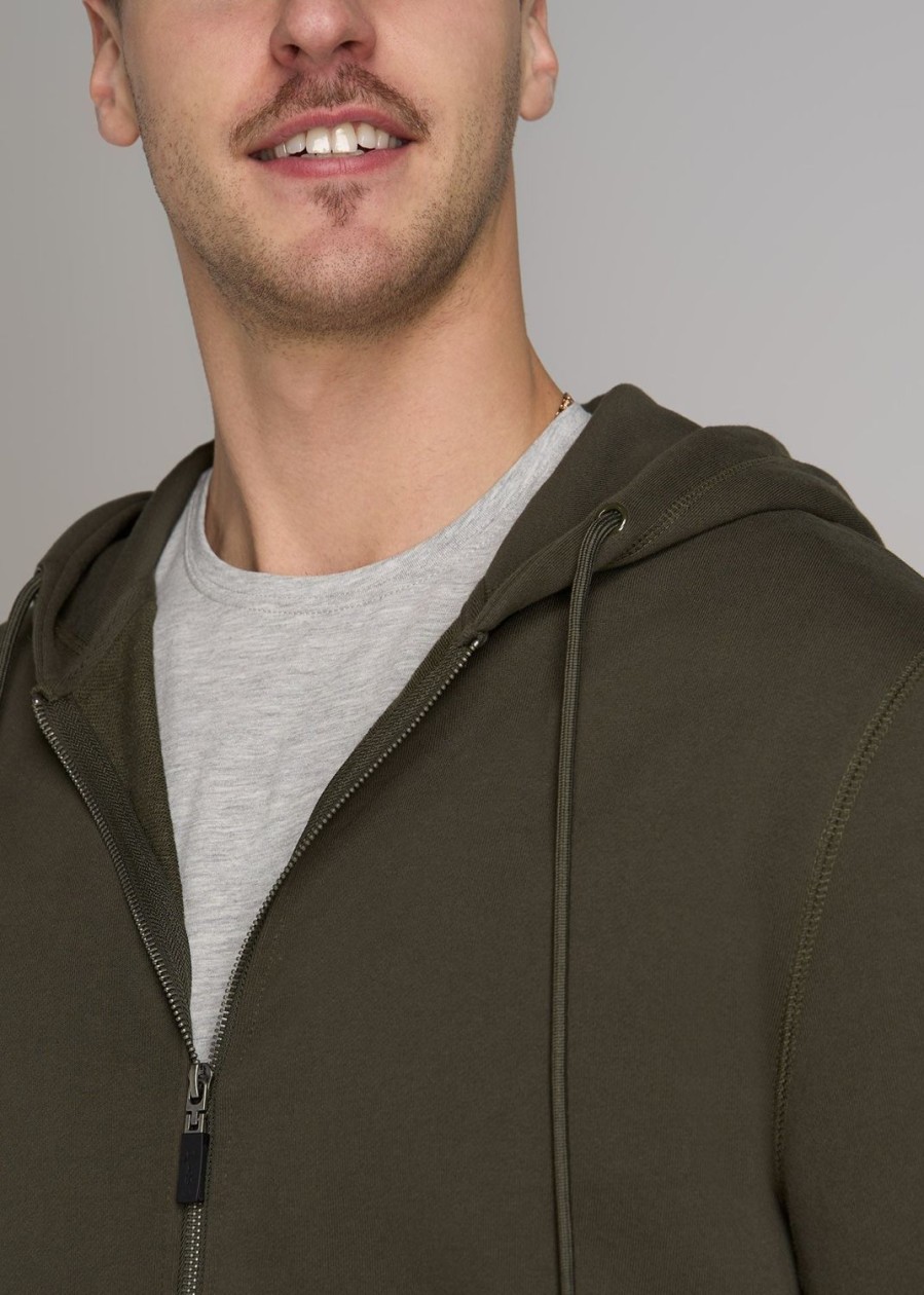 Men American Tall Hoodies + Sweatshirts | Wearever French Terry Full-Zip Men'S Tall Hoodie In Camo Green