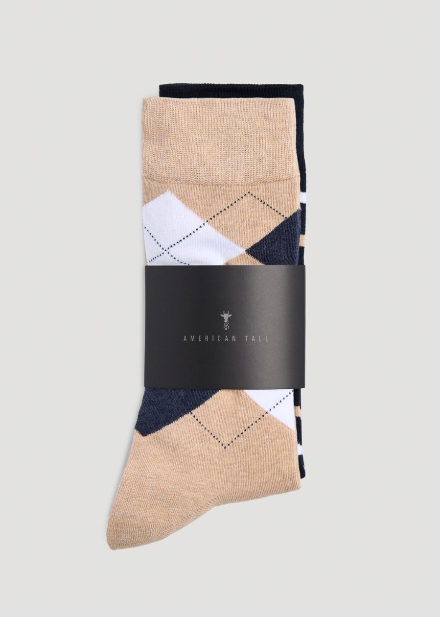 Men American Tall Socks | Men'S Xl Dress Socks (Size 14-17) | 3-Pack E