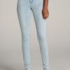 Women American Tall Jeans + Denim | Sarah Mid Rise Skinny Tall Women'S Jean In Light Sunwashed Blue